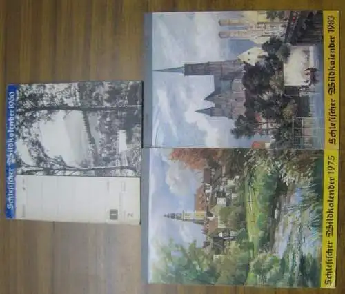 Schlesien. - Bild - Kalender: Schlesischer Bildkalender 1960, 1975 und 1983. 3 Monatskalender mit Fotos in Postkartenformat. 