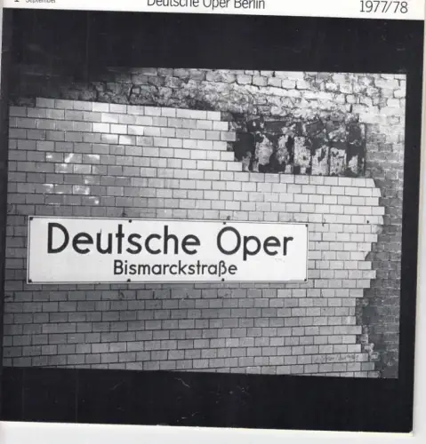 Programmheft, August / September 1977 mit Besetzungsliste zu: Cindarella.   Aufführung am 24. August 1977.   musikalische Leitung: Michael Heise / Inszenierung: Valery.. 