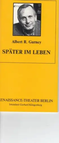 Programmheft zu: Später im Leben. Spielzeit: 1994/95. Inszenierung: Gerhard Klingenberg.  Darsteller: Michael Degen / Judiy Winter / Ursula Heyer / Gerhard Friedrich / u. a