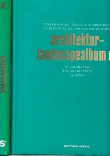 Frank, Oliver - Arno und Bernhard Seltmann (Hrsg.): landscapealbum 01 UND architektur-landscapealbum 02 - 2 Bände: Contemporary German & International (Architecture) and Landscape Photography. The Workbook for Art Buyers & Creatives. 