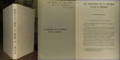 Guye, Ch. Eug: Les frontiéres de la physique et de la biologie   Études faisant suite a l´ évolution physico chimique. Contour: Avant Propos.. 