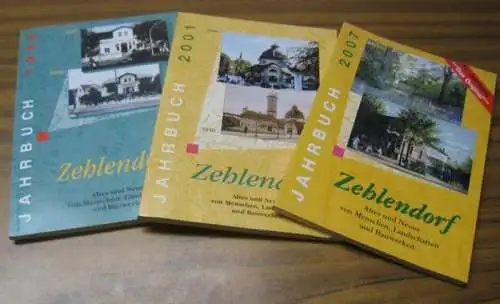 Heimatverein Zehlendorf (Hrsg.) / Benno Carus / Angela Grützmann (Red.): Jahrbuch Zehlendorf. Konvolut mit 3 Jahrgängen: 1998, 2001 und 2007. Altes und Neues von Menschen, Landschaften und Bauwerken. 