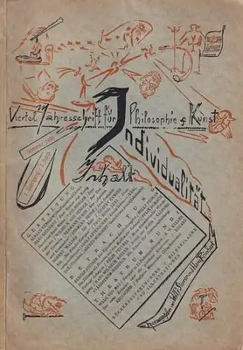 Individualität.   Storrer, Willy / Hans Reinhart (Herausgeber).   Alexeij Remisow, Hans Reinhart, Paul Bühler, Wilhelm von Scholz, Hermann Burte, Hermann Hesse, Robert.. 