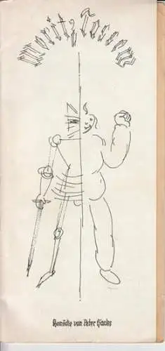 Theater Volksbühne, Berlin.   Peter Sacks: Programmheft zu: Moritz Tassow. Uraufführung 1964. Inszenierung: Benno Besson. Ausstattung: Fritz Cremer. Darsteller: Jürgen Holtz / Wolfgang Sasse..