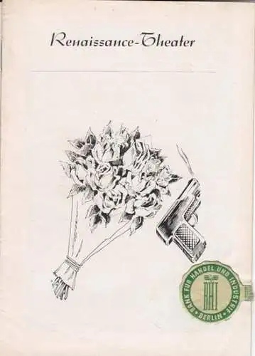 Spielzeit 1951/52, Programmheft zu: "Zuviel Liebe".  - Regie: Kurt Raeck / Bühnenbild: Ita Maximowna / mit Winnie Markus, Kurt Vespermann, Rolf Kutschera, Oscar Karlweis, Ursula Grabley, Joachim Teege, u.a