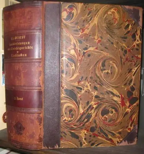 Rudorff, Otto.   RG: Gerichtsverfassungsgesetz; Civilprozeßordnung; Konkursordnung; Anfechtungsgesetz. 1879 bis 1906. (= Dritter (3.) Band der Systematische Sammlung der für das gegenwärtige Recht von.. 