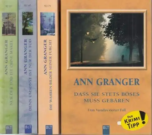 Granger, Ann: Bände 1 -4 der Reihe Fran Varady. - Enthalten: 1) Nur der Tod ist ohne Makel. 2) Denn umsonst ist nur der Tod. 3) Die wahren Bilder seiner Furcht. 4) Dass sie stets Böses muss gebären. 