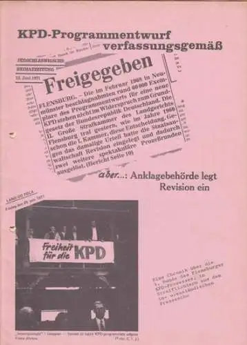 Initiativausschuss für die Aufhebung des KPD-Verbots (Herausgeber) - Franz Ahrens / Max Reimann: KPD-Programmentwurf verfassungsgemäß. 