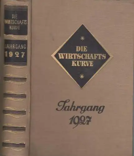 Wirtschaftskurve, Die. - Kahn, Ernst: Die Wirtschaftskurve mit Indexzahlen der Frankfurter Zeitung. Jahrgang 1927, komplett mit den Heften 1 - 4. 