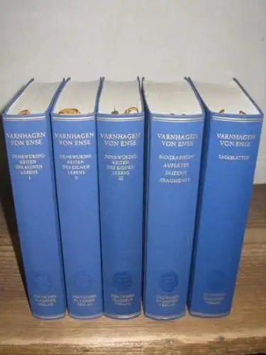 Varnhagen von Ense, Karl August   Konrad Feilchenfeldt (Hrsg.): Werke in fünf Bänden. 5 Bände komplett: Denkwürdigkeiten des eigenen Lebens, Bände 1.. 