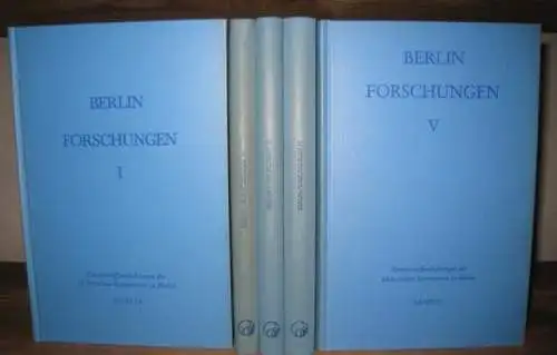 Ribbe, Wolfgang (Hrsg.): Bände I - V : Berlin-Forschungen (=  Einzelveröffentlichungen der Historischen Kommission zu Berlin : Bd. 54, 61, 66, 70 und 71 / Publik. d. Sektion f.d. Geschichte Berlins ; Bd. 3 - 7).