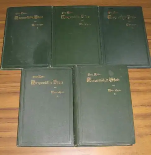 Montaigne, Michel de. - Emil Kühn (Übersetzer): Ausgewählte Essais von Montaigne. Aus dem Französischen übersetzt von Emil Kühn. Vollständige Ausgabe in 5 Bänden. 