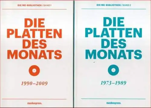 ME Musikexpress. - Ulf Poschardt: Die Platten des Monats: 1990 - 2009 / 1973 - 1989. 2 Bände ( = die ME-Bibliothek, Band 1 und 2 ). 