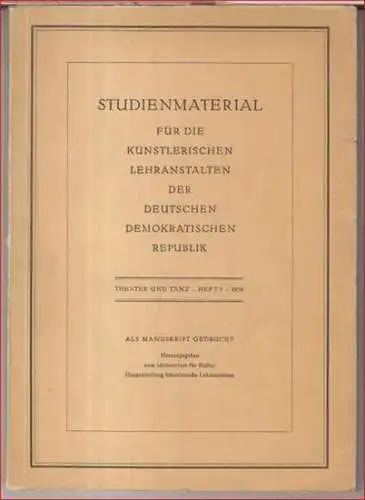 Nemirowitsch Dantschenkow, W. I.   herausgegeben vom Ministerium für Kultur, Hauptabteilung künstlerische Lehranstalten.   Chefred.: Hanna Schönherr: W. I. Nemirowitsch Dantschenkows theatralisches Vermächtnis.. 