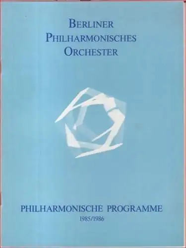 Programmheft zum Konzert am 16. und 17. April 1986 in der Philharmonie. - Dirigent: Eugen Jochum, Solist: Claudio Arrau, mit Werken von Beethoven ( = Philharmonische Programme 1985/86, 34 )