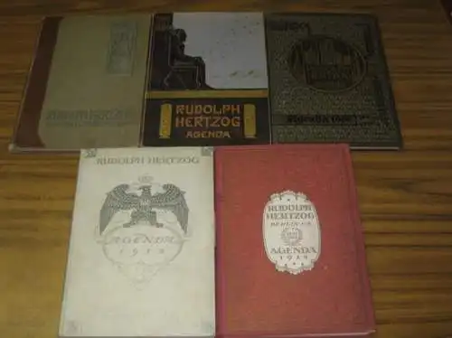 Hertzog, Rudolph ( Kaufhaus in Berlin), Breite Straße, Brüder Straße: Agenda    Rudolph Hertzog, Berlin. 8 Bände: Jahrgang 1905, sowie 1908 bis 1914.. 