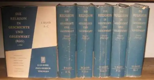 Galling, Kurt (Hrsg.) - Hans v. Campenhausen, Erich Dinkler u.a: Die Religion in Geschichte und Gegenwart. Komplett in 7 Bänden. Handwörterbuch für Theologie und Religionswissenschaft. 6 Bände A-Z UND Registerband. 