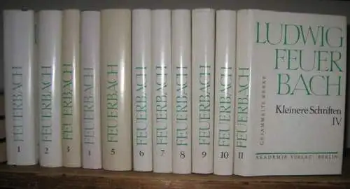 Feuerbach, Ludwig.   herausgegeben von Werner Schuffenhauer, Wolfgang Harich: Gesammelte Werke. Hier die Bände 1 11.   Inhalt: Frühe Schriften, Kritiken und Reflexionen.. 