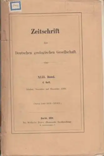 Zeitschrift der Deutschen Geologischen Gesellschaft.    Enthaltene Aufsätze: Erich Haase / Theodor Lange / Rotphletz u. Simonelli / Lemberg / Otto Jaekel: Zeitschrift.. 