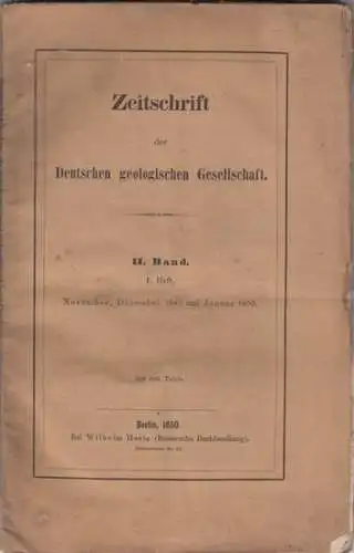 Zeitschrift der Deutschen Geologischen Gesellschaft.    H. Müller / Delesse / C. Rammelsberg / Emmrich / E. Hofmann: Zeitschrift der Deutschen Geologischen Gesellschaft.. 