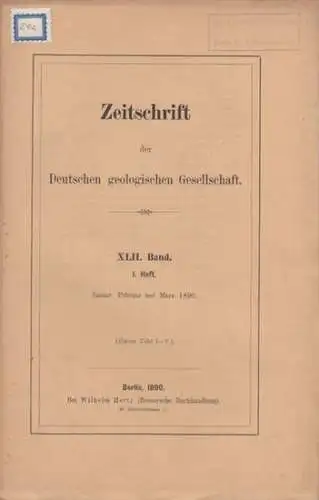 Zeitschrift der Deutschen Geologischen Gesellschaft.   Karl Vogelsang / A. von Koenen / F. Rinne / Otto Jaekel / Carl Ochsenius / u.a: Zeitschrift..