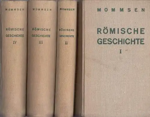 Mommsen, Theodor: Römische Geschichte. Komplett mit den Bänden 1  3 und 5 (mehr nicht erschienen, die Einbände I   IV nummeriert). Band 1:.. 