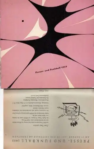 Presseverband Berlin - M.W. Fodor, Wilhelm Gries u.a: Almanach zum Presse- und  Funkball 1953.