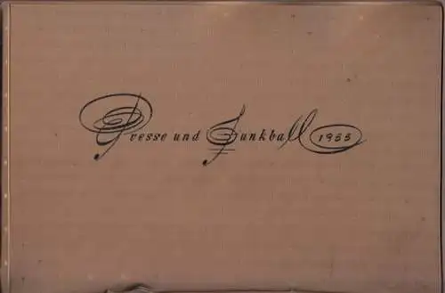Presseverband Berlin - Karl Brammer: Almanach zum Presse- und  Funkball 1955.