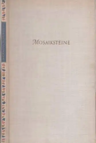 Lindemann, Werner: Mosaiksteine - Gedichte. 