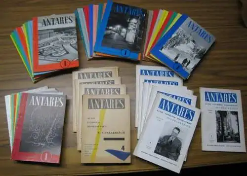 Antares. Konvolut mit 42 ( von 52 ) Heften der Reihe. - Enthalten: 1. - 3. Jahrgang (1952/1953, 1954, 1954 ), jeweils komplett mit den Heften 1-8 / 4. Jahrgang 1956 ohne Heft 5 / 5. Jg. 1957 mit Nr. 4, 5, 6 und 8 / 6. Jg. 1958 ohne Heft 6 und 8 / 7. Jahrg