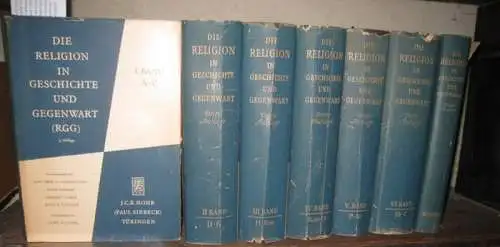 Galling, Kurt (Hrsg.) - Hans v. Campenhausen, Erich Dinkler u.a: Die Religion in Geschichte und Gegenwart. Komplett in 7 Bänden. Handwörterbuch für Theologie und Religionswissenschaft. 6 Bände A-Z UND Registerband. 