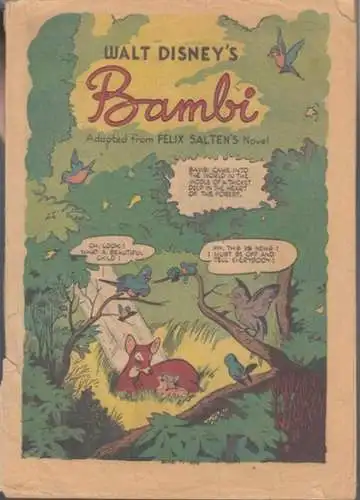 Disney, Walt. - Felix Salten: Bambi. Adapted from Felix Salten ' s novel. 