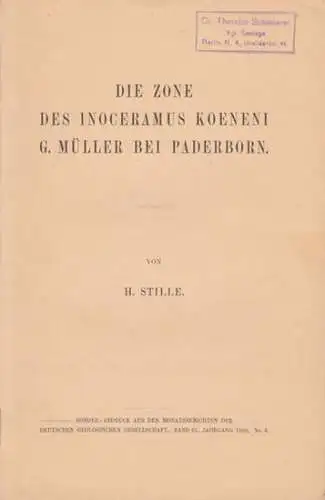 Stille, Hans: Die Zone des Inoceramus Koeneni. G. Müller bei Paderborn. Sonderadruck aus den Monatsberichten der deutschen geologischen Gesellschaft, Band 61, Jahrgang 1909, no. 4. 