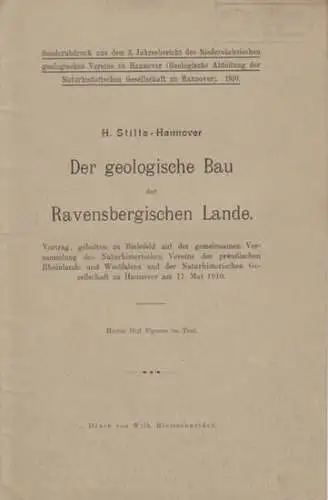 Stille, Hans: Der geologische Bau der Ravensbergischen Lande. Vortrag gehalten zu Bielefeld auf der gemeinsamen Versammlung des Naturhistorischen Vereins der preußischen Rheinlande und Westfalens und.. 