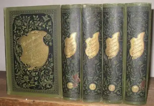 Wagner, Richard: Richard Wagners gesammelte Schriften und Dichtungen. Komplett mit 10 Bänden in 5 Büchern.