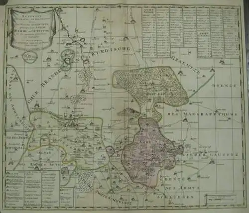 Dahme.    Jüterbog.   Schenk, P: Accurate Geographische Delineation Derer Zum Fürstenthum Querfurth gehörigen zwey Aemmter Dahme und Iüterbog mit allen angrenzenden.. 