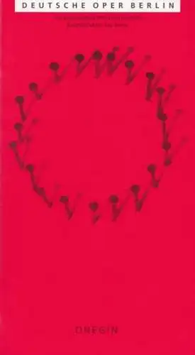 Programmheft zu: Onegin.  Spielzeit 1995. Ballett in 3 Akten. Generalintendant Friedrich, Götz Prof.  Musikalische Leitung Lassen, P.E.  Choreographie  Cranko, John.. 