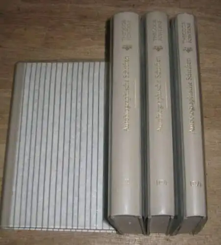 Autobiographische Schriften. Komplett mit III Bänden in 4 Büchern. [Halbleder Ausgabe.] Band I: Meine Kinderjahre. Band II: Von Zwanzig bis Dreißig. Band III/1: Christian Friedrich.. 