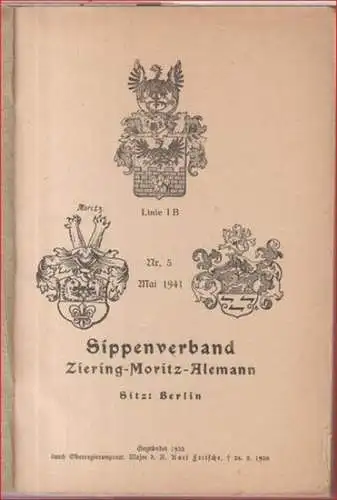 Ziering / Moritz / Alemann. - Schriftleitung: Ilse Fritsche: Sippenverband Ziering - Moritz - Alemann. Nr. 5, Mai 1941. 