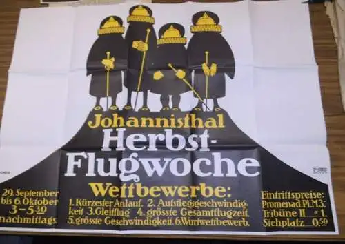 BerlinArchiv herausgegeben von Hans Werner Klünner und Helmut Börsch Supan.    Klinger, Julius: Johannisthal. Herbst Flugwoche  29.September   6. Oktober (1912).. 