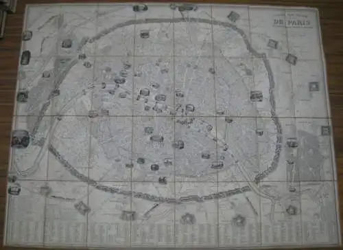 Paris. - dresse par A(lexandre) Vuillemin. - grave sur acier par Benard: Nouveau plan illustre de la ville de Paris. Avec le systeme complet de ses fortifications et forts detaches et des communes de la Banlieue. 