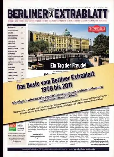 Berliner Schloss.  Berliner Extrablatt / Förderverein Berliner Schloss e.V., Hamburg (Hrsg.)   Wilhelm von Boddien u.a: Das Beste vom Berliner Extrablatt 1998.. 