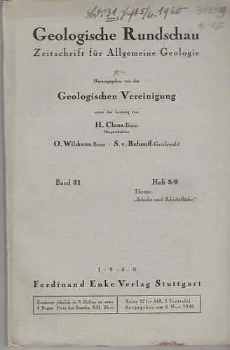 Geologische Rundschau.    H. Cloos / O. Wilckens / S. v. Bubnoff  (Hauptred.).    Jan Willem Bausch von Bertsbergh /..