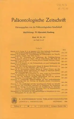 Paläontologische Zeitschrift.    Häntzschel, W. (Hrsg.).    A.J. Boucot / K.L. Gauri / J.G. Johnson / R. Eichler / H. Ristedt.. 