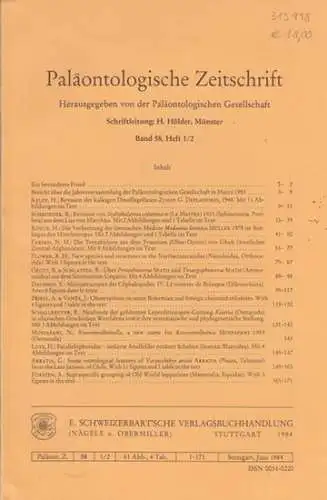 Paläontologische Zeitschrift.    Hölder, H.  (Hrsg.).    H. Keupp / R. Schroeder / H. Kozur / N.M. Farsan /.. 