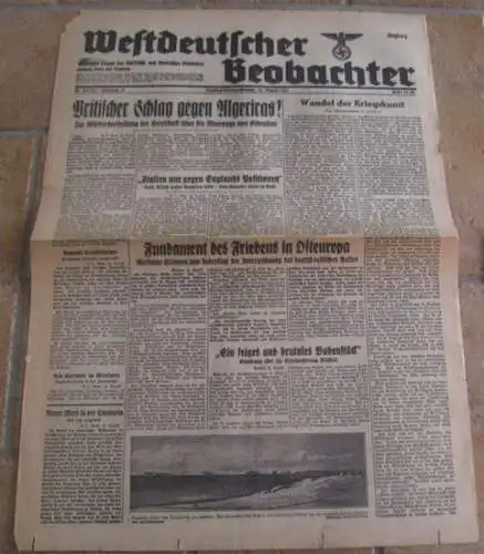 Westdeutscher Beobachter. - G. Soldan u. a: Westdeutscher Beobachter. Samstag-Sonntag Ausgabe, 24. August 1940. Jahrgang 16, Nr. 234/235. Ausgabe Bonn und Siegburg. Amtliches Organ der NSDAP und sämtlicher Behörden. 