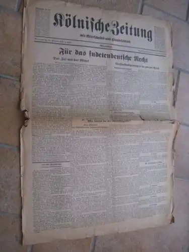 Kölnische Zeitung: Kölnische Zeitung. Mittwoch, 28. September 1938. Abendblatt. Nummer 491, Ausgabe C/B. 