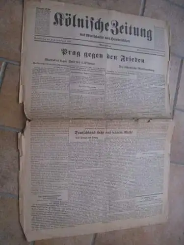 Kölnische Zeitung: Kölnische Zeitung. Samstag, 24. September 1938. Abendblatt. Nummer 484, Ausgabe C/B. 