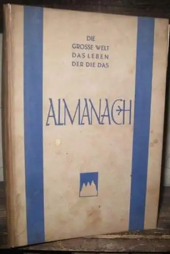 Almanach.   Willy Seidel / Leo Tolstoi  / Edward Liveing / Hans von Hülsen / Charles Dickens / Anton Mayer / Karl Lerbs.. 