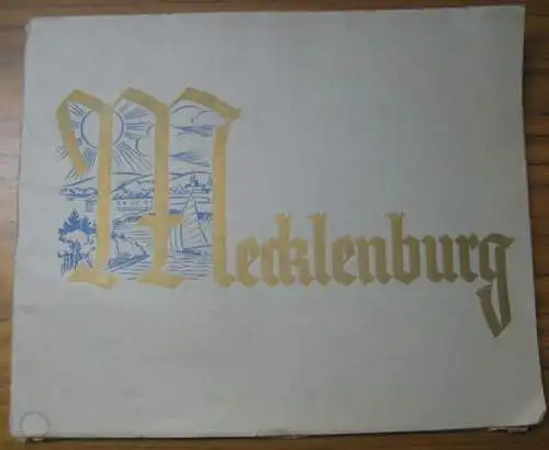 MECKLENBURG VORPOMMERN: Mecklenburg. Farbige Reproduktionen von Gemälden. 44 farbige Abbildungen auf Tafeln in Mappe. Inhalt: Bad Doberan: Klosterkirche innen / Dargun: Schloßhof; Schloßkirche / Dobbertin:.. 